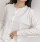 CIANA PEARL TOP / ATASAN KNIT LEHER MUTIARA