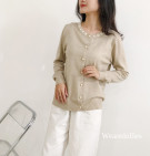 CIANA PEARL TOP / ATASAN KNIT LEHER MUTIARA