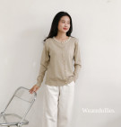 CIANA PEARL TOP / ATASAN KNIT LEHER MUTIARA