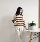 CLASSIA KNIT SWEATER / SWEATER KNIT STRIPES