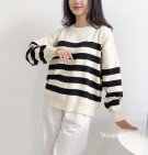 CLASSIA KNIT SWEATER / SWEATER KNIT STRIPES