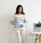 CLASSIA KNIT SWEATER / SWEATER KNIT STRIPES