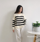 CLASSIA KNIT SWEATER / SWEATER KNIT STRIPES