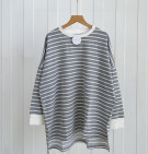 DERTA STRIPES BLOUSE / BLOUSE KAOS OVERSIZE