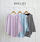 EDOLA BLOUSE / KAOS BLOUSE STRIPES OVERSIZE