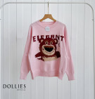 ELEGANT SWEATER / SWEATER KNIT MOTIF BEAR