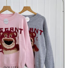 ELEGANT SWEATER / SWEATER KNIT MOTIF BEAR