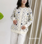 ELLORA KNIT CARDY / CARDIGAN IMPORT MOTIF