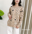 ELLORA KNIT CARDY / CARDIGAN IMPORT MOTIF