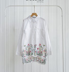 ERMILA SHIRT / KEMEJA PUTIH MIX EMBROIDERY