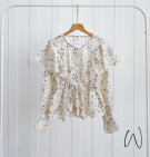 FONA PEPLUM TOP / ATASAN RUFFLE MOTIF BUNGA