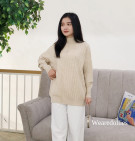 FOXY KNIT BLOUSE / KNIT BLOUSE OVERSIZE