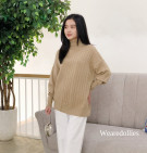 FOXY KNIT BLOUSE / KNIT BLOUSE OVERSIZE