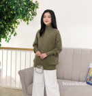 FOXY KNIT BLOUSE / KNIT BLOUSE OVERSIZE