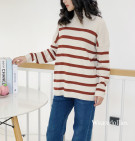 GARDENIA KNIT SWEATER / SWEATER KNIT MOTIF STRIPES