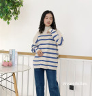 GARDENIA KNIT SWEATER / SWEATER KNIT MOTIF STRIPES