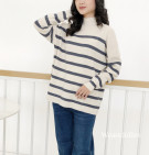 GARDENIA KNIT SWEATER / SWEATER KNIT MOTIF STRIPES