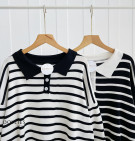 GHIO KNIT TOP / ATASAN STRIPES KNIT WANITA