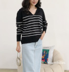 GIOLA KNIT TOP / ATASAN KNI WANITA KERAH LEBAR