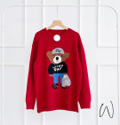 HACHI KNIT SWEATER / SWEATER MOTIF BEAR