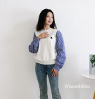 HANI BLOUSE / BLOUSE KNIT MIX KATUN BASIC