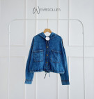 HAZLI CROP JACKET / JACKET HOODIE DENIM