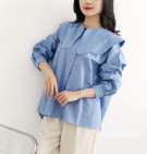 HILIANA SHIRT / KEMEJA OVERSIZE KERAH SAILOR