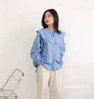 HILIANA SHIRT / KEMEJA OVERSIZE KERAH SAILOR