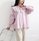 HILIANA SHIRT / KEMEJA OVERSIZE KERAH SAILOR