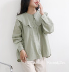 HILIANA SHIRT / KEMEJA OVERSIZE KERAH SAILOR