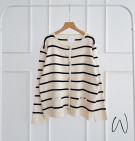 ISLAN OUTER / ATASAN CARDIGAN KNIT MOTIF STRIPES