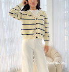 JISOO STRIPES CARDY / CARDIGAN KNIT PREMIUM