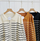 KALIDA STRIPES TOP / CARDIGAN KNIT SALUR