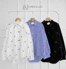 KAMISA SHIRT / KEMEJA WANITA BORDIR CHERRY