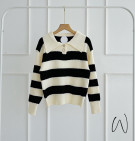 KEVIA STRIPES TOP / ATASAN KNIT PREMIUM