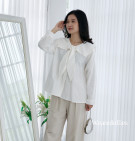 KRISAN TOP / KEMEJA KERAH SAILOR MIX PITA