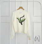 LADY SWEATER / SWEATER KNIT MOTIF BUNGA