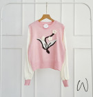 LADY SWEATER / SWEATER KNIT MOTIF BUNGA