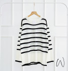 LAVANYA STRIPED BLOUSE / ATASAN RAJUT GARIS