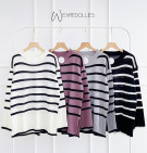 LAVANYA STRIPED BLOUSE / ATASAN RAJUT GARIS