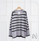 LAVANYA STRIPED BLOUSE / ATASAN RAJUT GARIS