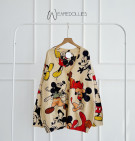 LAXENA KNIT OUTER / CARDIGAN KNIT MOTIF MICKEY IMPORT