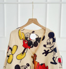 LAXENA KNIT OUTER / CARDIGAN KNIT MOTIF MICKEY IMPORT