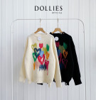 LIBBY SWEATER / SWEATER RAJUT SABLON LOVE RAINBOW