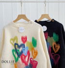 LIBBY SWEATER / SWEATER RAJUT SABLON LOVE RAINBOW