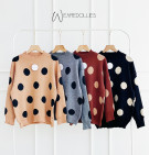 LILA POLKA SWEATER / SWEATER POLKADOT