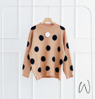 LILA POLKA SWEATER / SWEATER POLKADOT