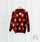 LILA POLKA SWEATER / SWEATER POLKADOT