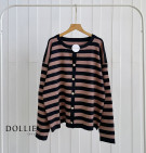 LIVA STRIPES CARDY / CARDIGAN KNIT PREMIUM