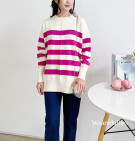 LONIX KNIT SWEATER / SWEATER STRIPES KNIT PREMIUM